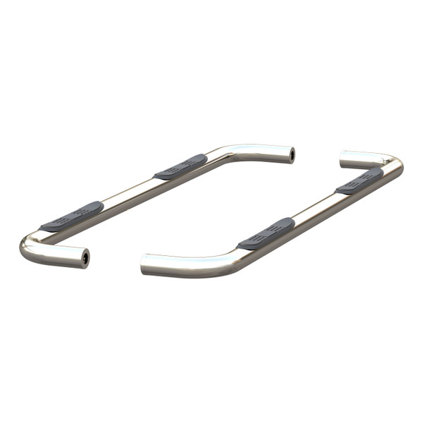 ARIES 3" Round Polished Stainless Side Bars, Select Chevy Silverado, GMC Sierra 1500 Step Nerf Bar Kit - ARIES