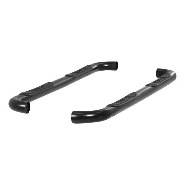 ARIES 3" Round Black Steel Side Bars, Select Toyota 4Runner Step Nerf Bar Kit - ARIES