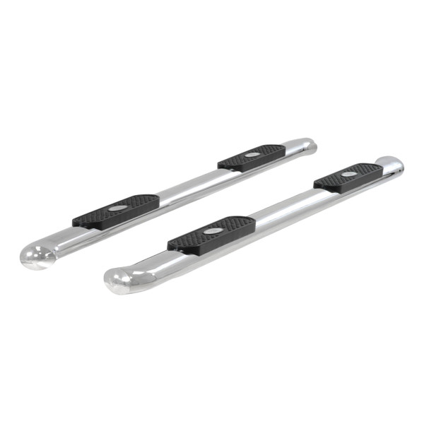 ARIES 4" Polished Stainless Oval Side Bars, Select Ford F150, F250, F350, F450, F550 Step Nerf Bar Kit - ARIES