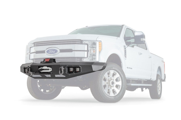 Warn 100918 Ascent Winch Bumper Ford Super Duty Black Steel - WARN