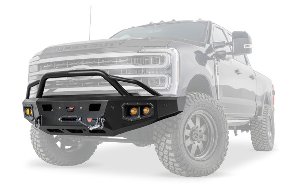 Warn 110631 Ascent HD Winch Bumper Ford Superduty Prerunner Guard Steel Black - WARN