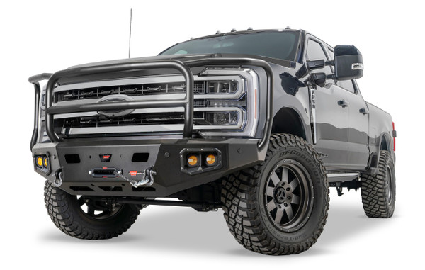 Warn 110630 Ascent HD Winch Bumper Ford Superduty Black Steel - WARN