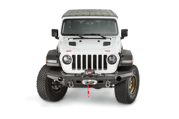 Warn 101335 Elite Series Winch Bumper Jeep JL/JT Black Steel