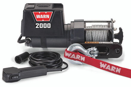 Warn 92000 DC2000 2000lb 12V Utility Winch Steel Cable - WARN