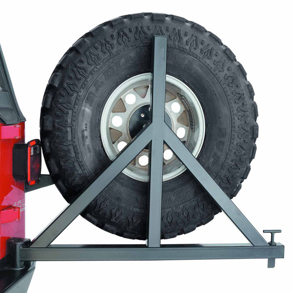 Warn 63253 Spare Tire Carrier for Jeep CJ - Heavy Duty Off-Road Tire Mount - WARN