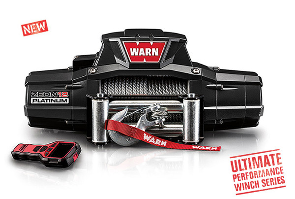 Warn 92820 Winch Zeon Platinum 12K 12V High-Speed Off-Road Steel Cable - WARN