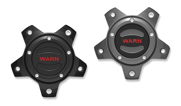Warn 106684 Wheel Center Cap Gunmetal Gray/Red 5 Lug - Replacement for Gold Cap - WARN