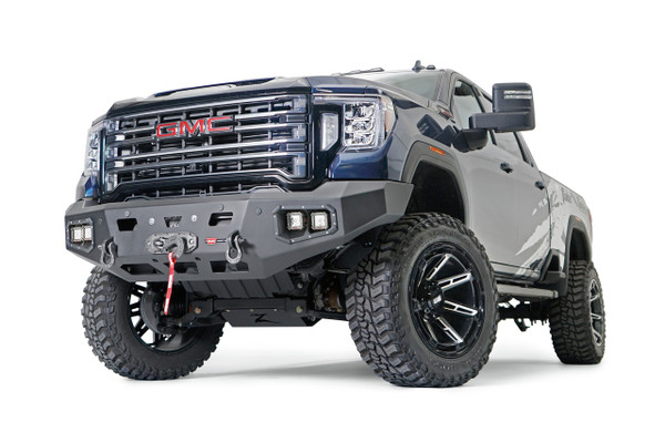 Warn 107177 Ascent HD Winch Bumper GMC 2500/3500 Black Steel - WARN