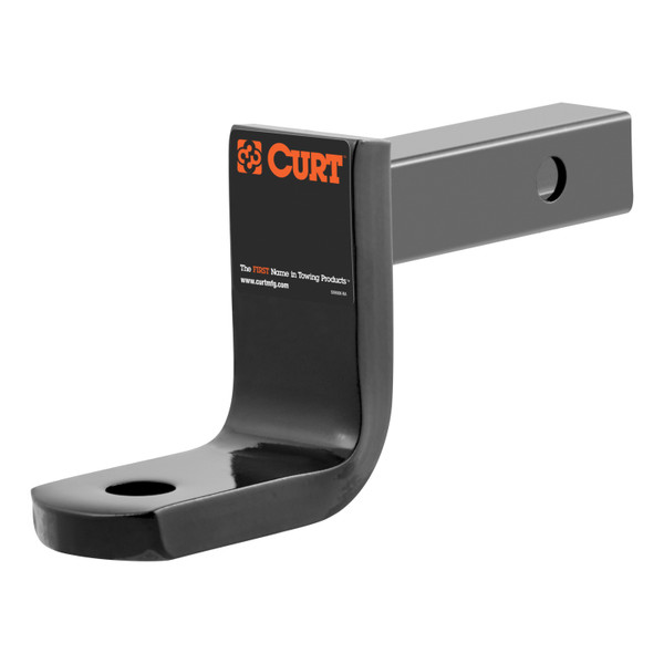 CURT 45027 Class 1 Trailer Hitch Ball Mount 2,000 lbs, Fits 1-1/4-Inch Receiver, 3-1/4-Inch Drop, 2-5/8-Inch Rise with Anti-Rattle Hitch Pin & Shim