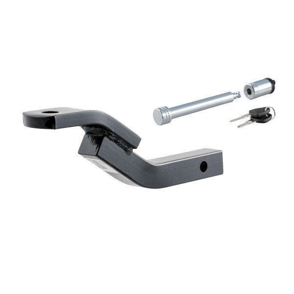 CURT 45510 Class 2 Trailer Hitch Ball Mount, Fits 1-1/4-Inch Receiver, 3,500 lbs, 3/4-Inch Hole, 3-1/8-Inch Rise with 5/8" Hitch Lock & Trailer Hitch Lock - CURT