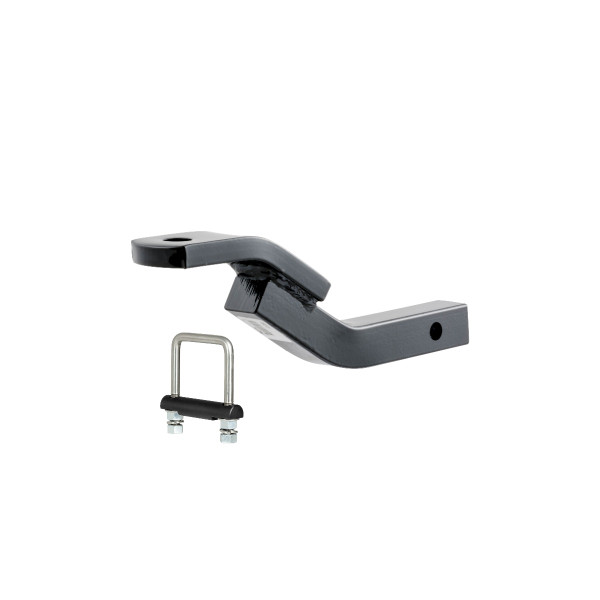 CURT 45510 Class 2 Trailer Hitch Ball Mount, Fits 1-1/4-Inch Receiver, 3,500 lbs, 3/4-Inch Hole, 3-1/8-Inch Rise with Anti-Rattle Hitch Clamp for 2" Receiver - CURT