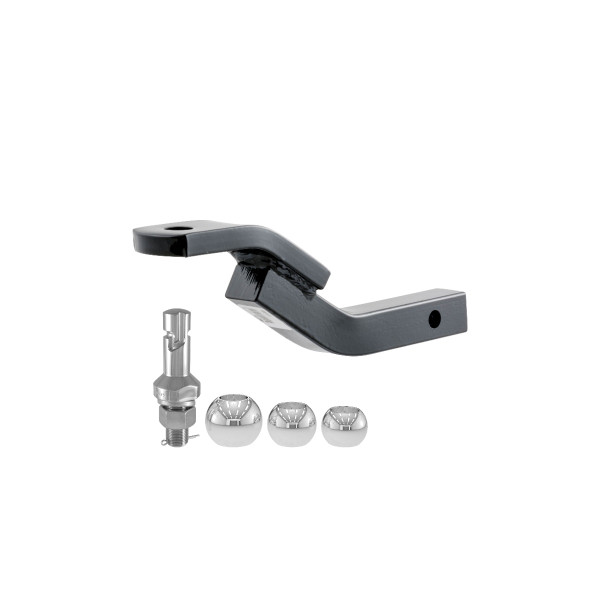 CURT 45510 Class 2 Trailer Hitch Ball Mount, Fits 1-1/4-Inch Receiver, 3,500 lbs, 3/4-Inch Hole, 3-1/8-Inch Rise with Switch Ball Trailer Ball (1-7/8", 2" & 2-5/16") - CURT