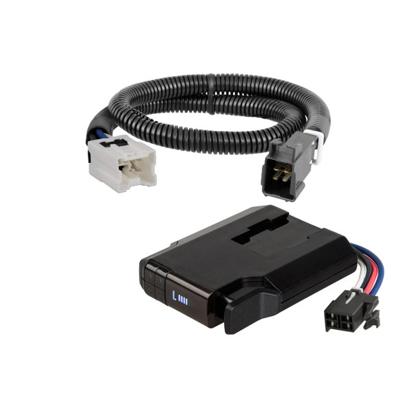 2005-2015, 2017-2025 Nissan Armada CURT Venturer NEXT Time-Delay Trailer Brake Controller Plug & Play Bundle - Low Profile, Adjustable, 1-3 Axles 51116 - CURT