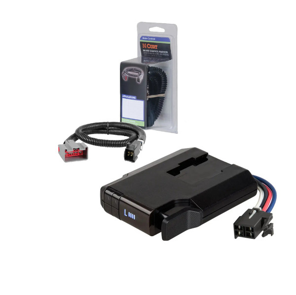 2009-2014 Ford E-350 Super Duty CURT Venturer NEXT Time-Delay Trailer Brake Controller Plug & Play Bundle - Low Profile, Adjustable, 1-3 Axles 51116 - CURT