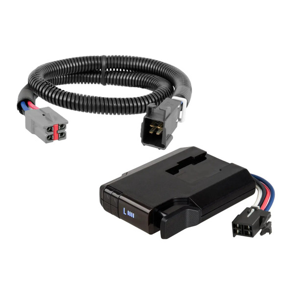 1992-1993 Ford F-150 CURT Venturer NEXT Time-Delay Trailer Brake Controller Plug & Play Bundle - Low Profile, Adjustable, 1-3 Axles 51116 - CURT