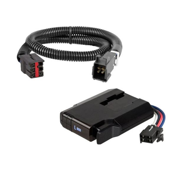 1994-1996 Ford F-350 CURT Venturer NEXT Time-Delay Trailer Brake Controller Plug & Play Bundle - Low Profile, Adjustable, 1-3 Axles 51116 - CURT