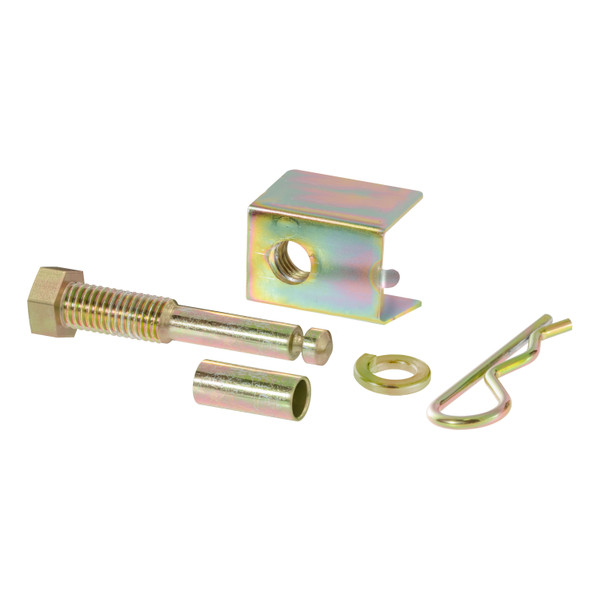 CURT Class 1 Ball Mount (1-1/4" Shank, 2,000 lbs, 1-1/4" Drop, 6-3/4" Long) Trailer Hitch Ball Mount with Anti-Rattle Hitch Pin and Shim & Trailer Hitch Pin