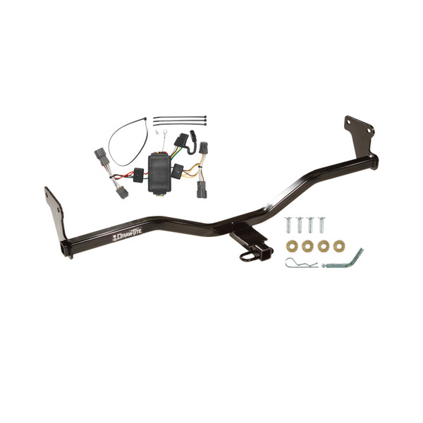 2010-2013 KIA Soul Except w/LED Taillights Draw-tite Class 1 Trailer Hitch, 1-1/4 Inch Square Receiver Bundle w/ Plug-n-Play T-One Wiring Harness - Draw-tite