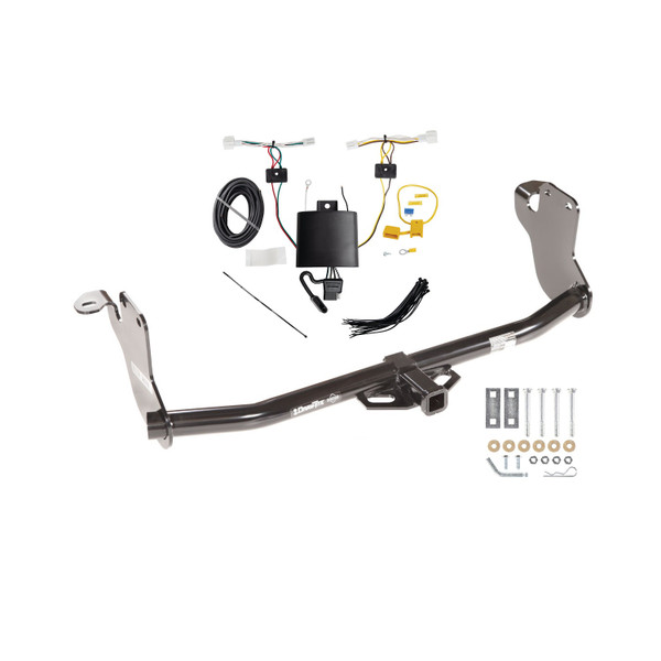 2020-2021 Mitsubishi Outlander Sport Draw-tite Class 2 Trailer Hitch, 1-1/4 Inch Square Receiver Bundle w/ Plug-n-Play T-One Wiring Harness - Draw-tite
