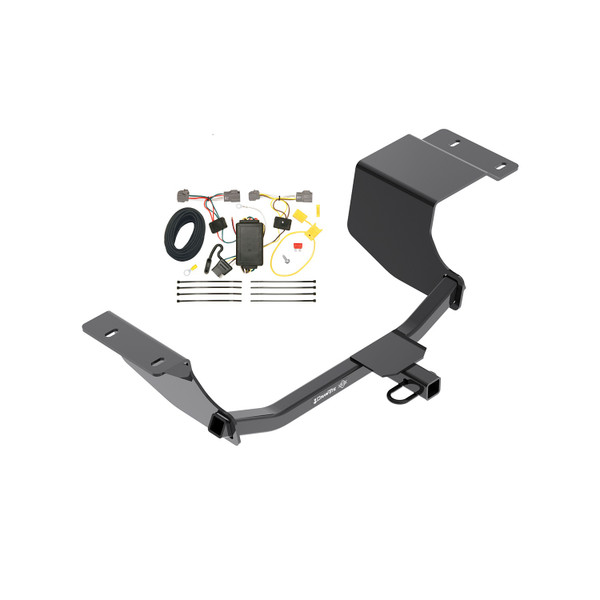 2011-2013 Ford Fiesta Hatchback Draw-tite Class 1 Trailer Hitch, 1-1/4 Inch Square Receiver Bundle w/ Plug-n-Play T-One Wiring Harness - Draw-tite