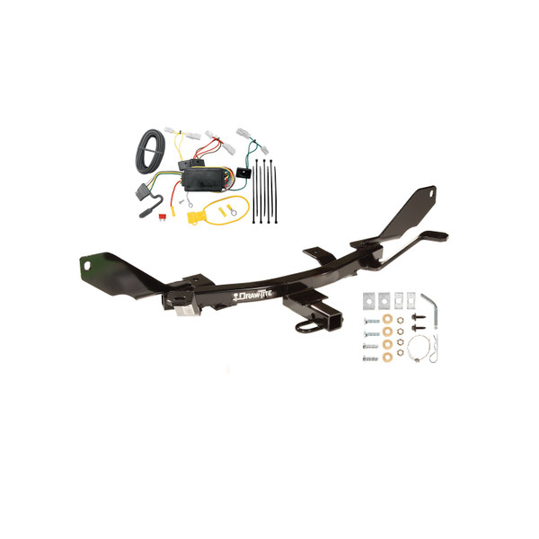 2003-2008 Mazda 6 Sedan Draw-tite Class 1 Trailer Hitch, 1-1/4 Inch Square Receiver Bundle w/ Plug-n-Play T-One Wiring Harness - Draw-tite