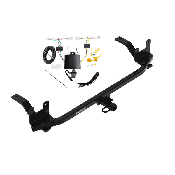 2018-2022 KIA Rio Sedan Draw-tite Class 1 Trailer Hitch, 1-1/4 Inch Square Receiver Bundle w/ Plug-n-Play T-One Wiring Harness - Draw-tite
