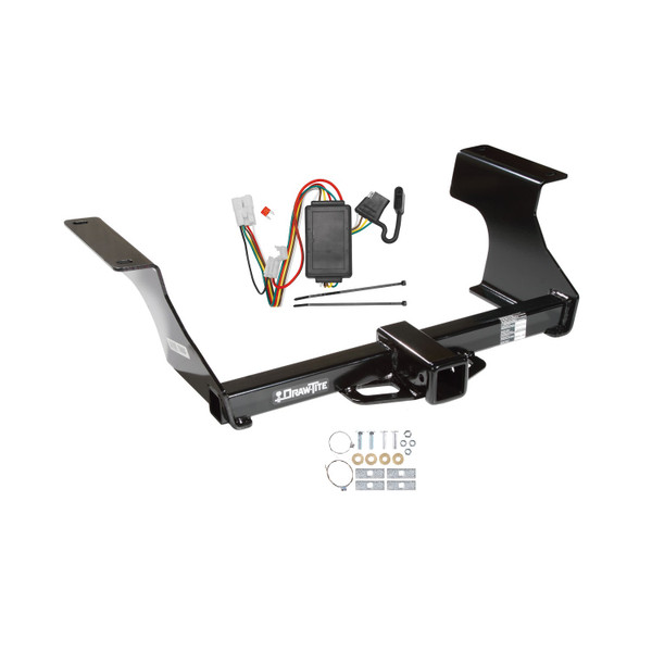 2009-2013 Subaru Forester Draw-tite Class 3 Trailer Hitch, 2 Inch Square Receiver Bundle w/ Plug-n-Play T-One Wiring Harness - Draw-tite