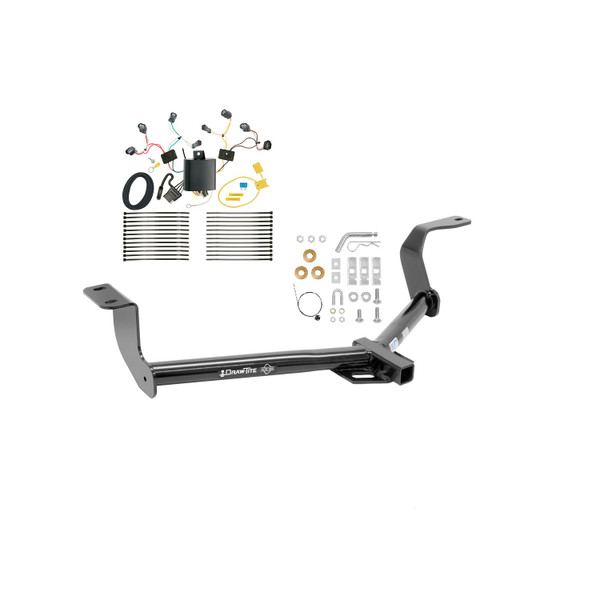 2015-2020 Honda Fit Draw-tite Class 1 Trailer Hitch, 1-1/4 Inch Square Receiver Bundle w/ Plug-n-Play T-One Wiring Harness - Draw-tite