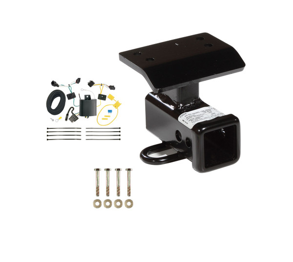 2012-2017 Volkswagen Tiguan Draw-tite Class 3 Trailer Hitch, 2 Inch Square Receiver Bundle w/ Plug-n-Play T-One Wiring Harness - Draw-tite