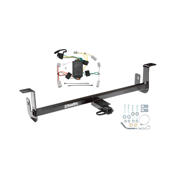 2010-2013 Mazda 3 Hatchback, Except w/Grand Touring LED Taillights Draw-tite Class 1 Trailer Hitch, 1-1/4 Inch Square Receiver Bundle w/ Plug-n-Play T-One Wiring Harness - Draw-tite
