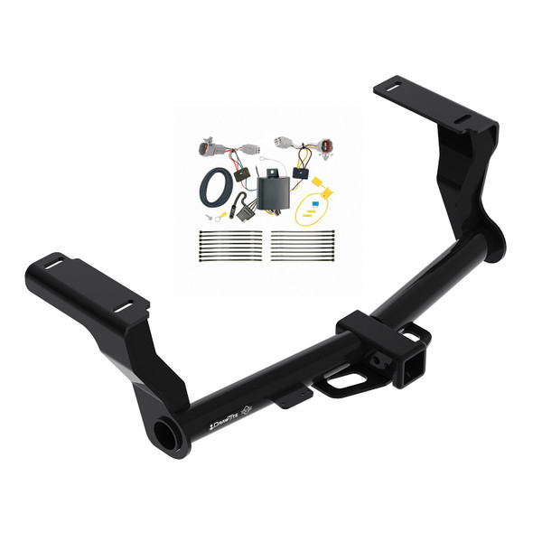 2018-2024 Subaru Impreza Wagon, Except WRX STi & w/Quad Exhaust OutletsDraw-Tite Class 3 Trailer Hitch, 2 Inch Square Receiver Bundle w/ Plug-n-Play T-One Wiring Harness - Draw-tite