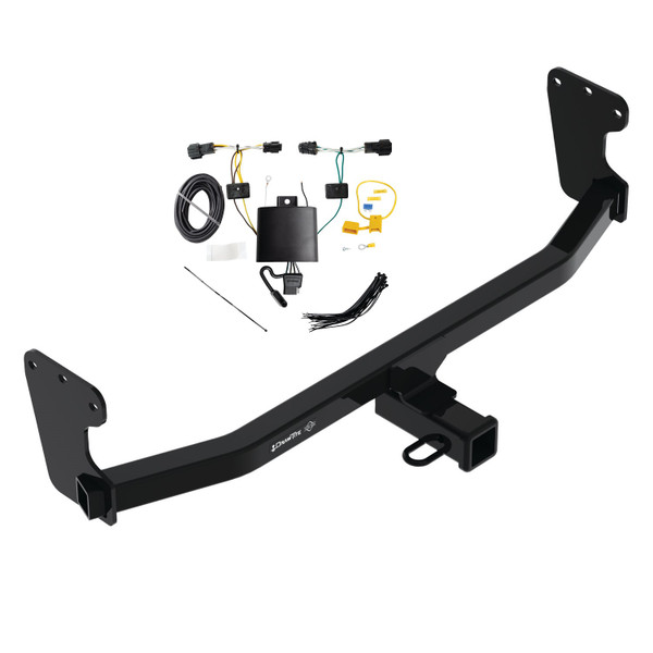 2022-2022 KIA EV6 Draw-Tite Class 3 Trailer Hitch, 2 Inch Square Receiver Bundle w/ Plug-n-Play T-One Wiring Harness - Draw-tite