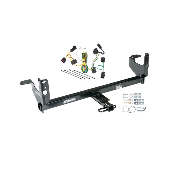 2008-2012 Chevrolet Malibu Except LTZ Draw-tite Class 2 Trailer Hitch, 1-1/4 Inch Square Receiver Bundle w/ Plug-n-Play T-One Wiring Harness - Draw-tite