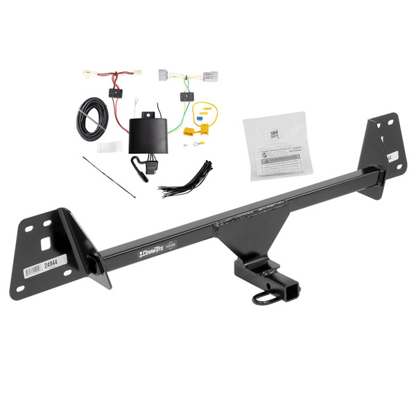 2017-2022 Toyota Prius Prime Draw-tite Class 1 Trailer Hitch, 1-1/4 Inch Square Receiver Bundle w/ Plug-n-Play T-One Wiring Harness - Draw-tite