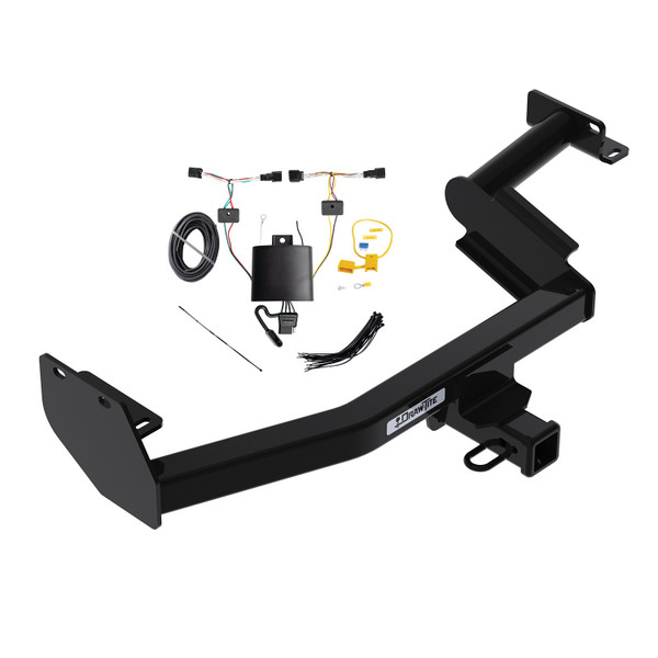 2023-2023 Hyundai Palisade Draw-tite Class 3 Trailer Hitch, 2 Inch Square Receiver Bundle w/ Plug-n-Play T-One Wiring Harness - Draw-tite