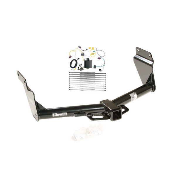 2014-2021 Jeep Grand Cherokee EcoDiesel Engine Draw-tite Class 4 Trailer Hitch, 2 Inch Square Receiver Bundle w/ Plug-n-Play T-One Wiring Harness - Draw-tite