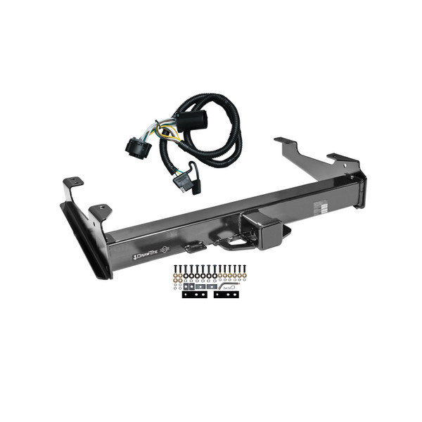 2007-2010 GMC Sierra 3500 HD Draw-tite Titan Class 5 Trailer Hitch, 2-1/2 Inch Square Receiver Bundle w/ Plug-n-Play T-One Wiring Harness 45519 - Draw-tite