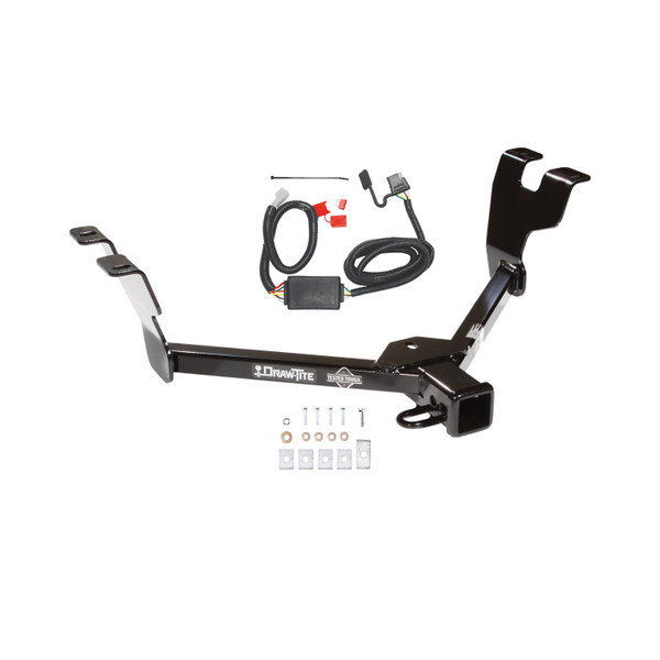 2005-2007 Subaru Legacy Wagon, Except Outback Draw-tite Class 3 Trailer Hitch, 2 Inch Square Receiver Bundle w/ Plug-n-Play T-One Wiring Harness - Draw-tite