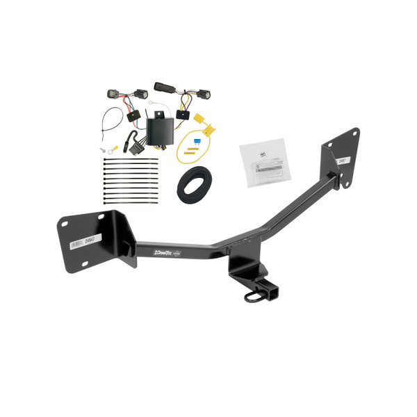 2016-2019 Chevrolet Volt Draw-tite Class 1 Trailer Hitch, 1-1/4 Inch Square Receiver Bundle w/ Plug-n-Play T-One Wiring Harness - Draw-tite