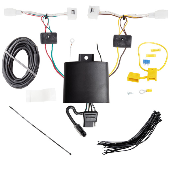 2019-2024 Mazda 3 SedanDraw-Tite Class 1 Trailer Hitch, 1-1/4 Inch Square Receiver Bundle w/ Plug-n-Play T-One Wiring Harness