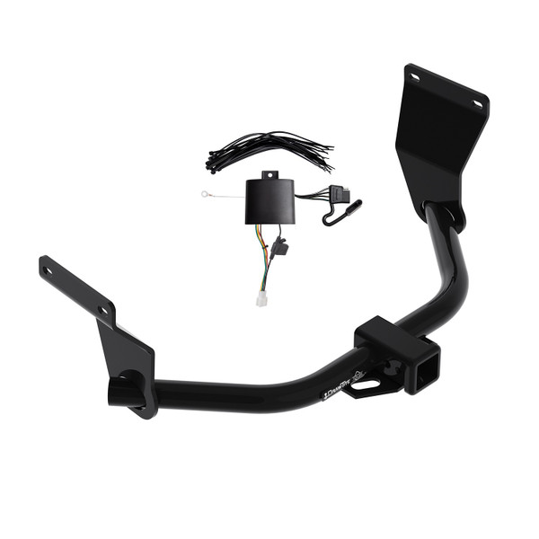 2019-2024 Acura RDX With +12V Power ProvisionDraw-Tite Class 3 Trailer Hitch, 2 Inch Square Receiver Bundle w/ Plug-n-Play T-One Wiring Harness - Draw-tite