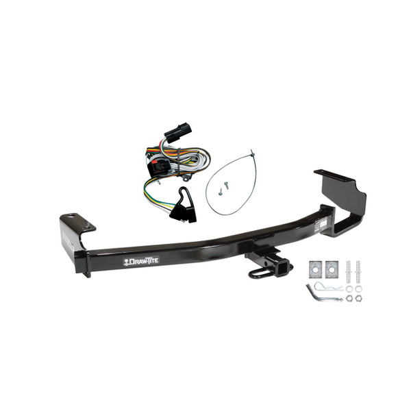 2001-2003 Dodge Caravan Draw-tite Class 2 Trailer Hitch, 1-1/4 Inch Square Receiver Bundle w/ Plug-n-Play T-One Wiring Harness - Draw-tite