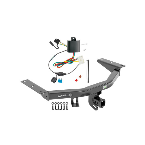 2014-2020 Acura MDX Except w/Full Size Spare Tire Draw-tite Class 4 Trailer Hitch, 2 Inch Square Receiver Bundle w/ Plug-n-Play T-One Wiring Harness - Draw-tite