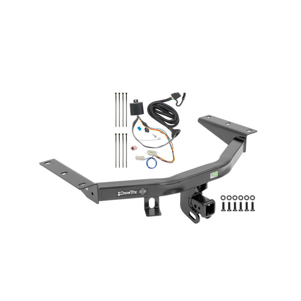 2021-2022 Honda Pilot Draw-tite Class 4 Trailer Hitch, 2 Inch Square Receiver Bundle w/ Plug-n-Play T-One Wiring Harness - Draw-tite