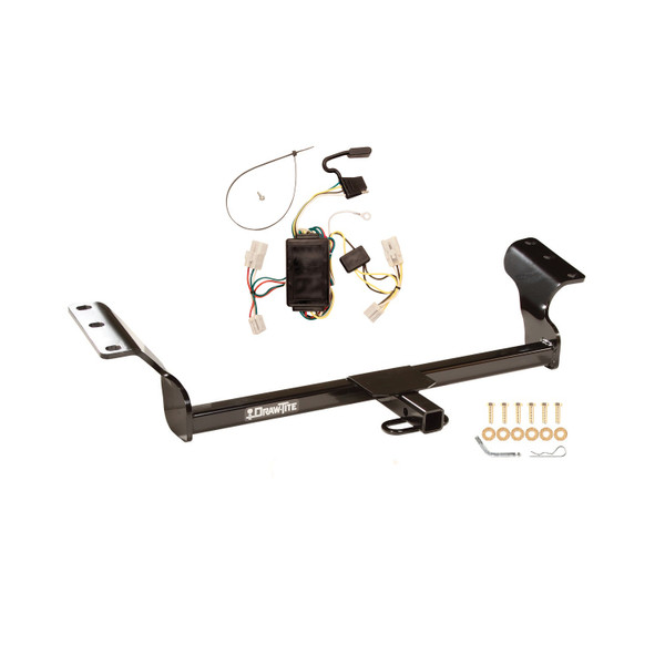 2003-2008 Toyota Matrix Draw-tite Class 1 Trailer Hitch, 1-1/4 Inch Square Receiver Bundle w/ Plug-n-Play T-One Wiring Harness - Draw-tite
