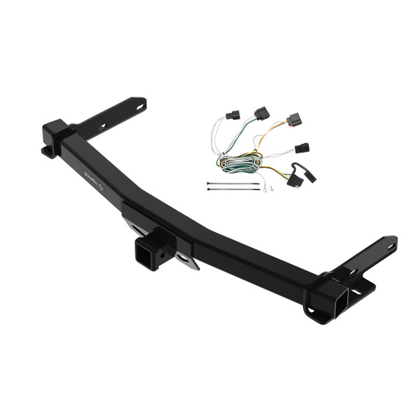 2011-2013 Jeep Grand Cherokee w/Removable OEM Fascia Panel Only Draw-tite Class 4 Trailer Hitch, 2 Inch Square Receiver Bundle w/ Plug-n-Play T-One Wiring Harness - Draw-tite