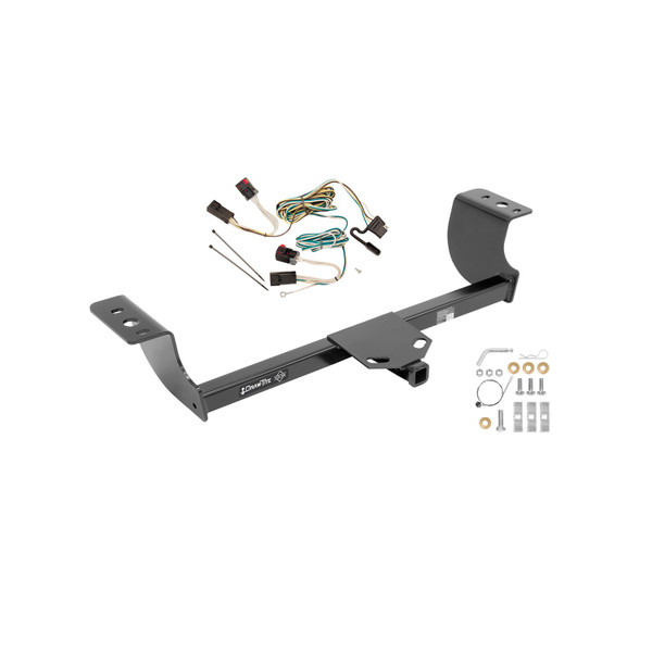 2005-2007 Chrysler 300 Draw-tite Class 2 Trailer Hitch, 1-1/4 Inch Square Receiver Bundle w/ Plug-n-Play T-One Wiring Harness - Draw-tite