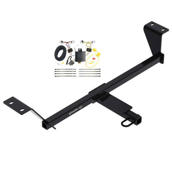 2020-2023 Nissan Sentra Except SDraw-Tite Class 1 Trailer Hitch, 1-1/4 Inch Square Receiver Bundle w/ Plug-n-Play T-One Wiring Harness - Draw-tite