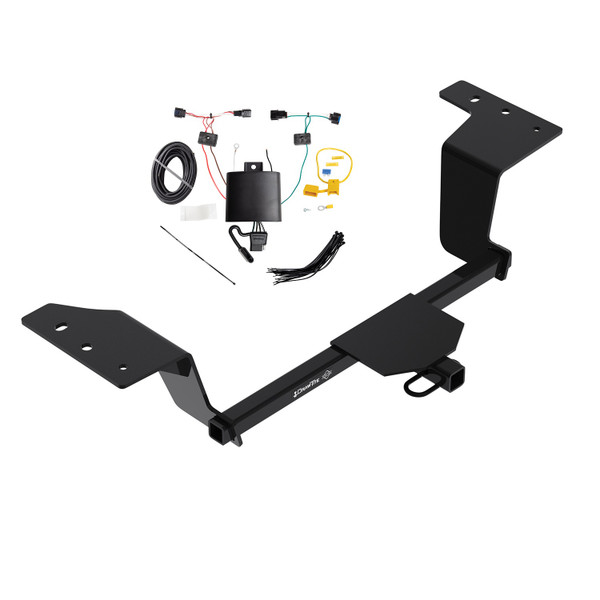2019-2024 KIA Forte SedanDraw-Tite Class 1 Trailer Hitch, 1-1/4 Inch Square Receiver Bundle w/ Plug-n-Play T-One Wiring Harness - Draw-tite