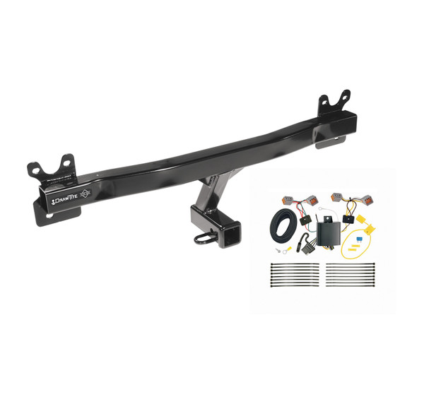 2014-2018 Volvo S60 Sedan Draw-tite Class 3 Trailer Hitch, 2 Inch Square Receiver Bundle w/ Plug-n-Play T-One Wiring Harness - Draw-tite